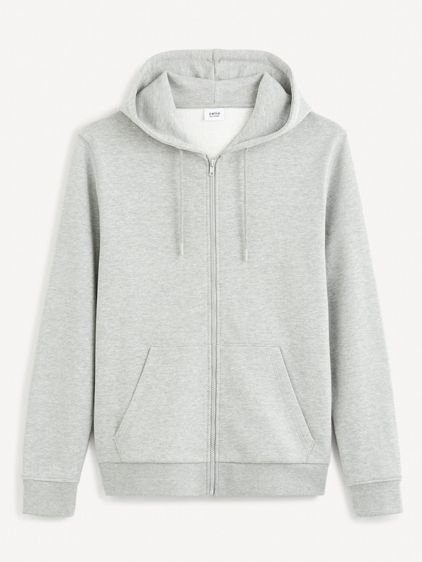 Celio Svijetlo sivi muški base sweatshirt Celio Fethree