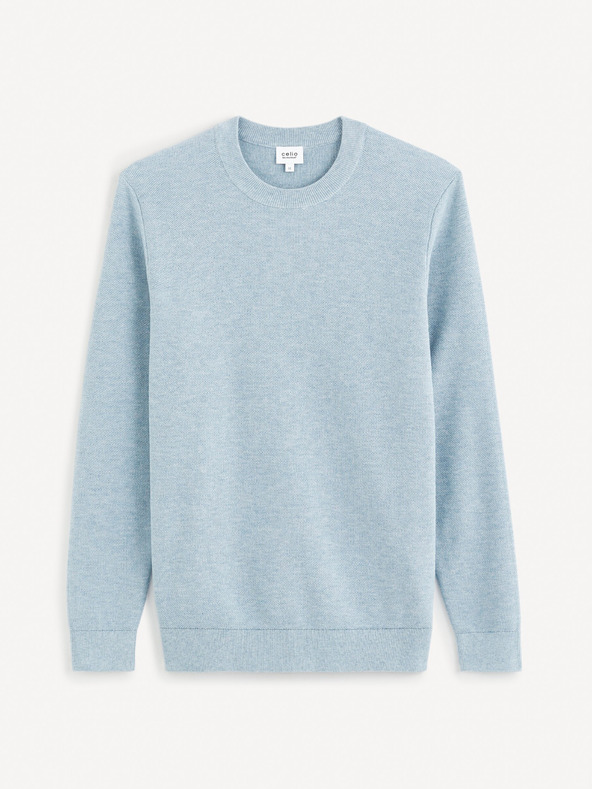 Celio Svijetloplavi muški base džemper Celio Bepic