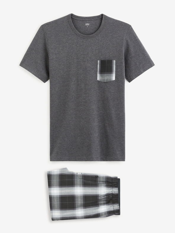 Celio Siva muška karirana kratka pidžama Celio Gipyshort2