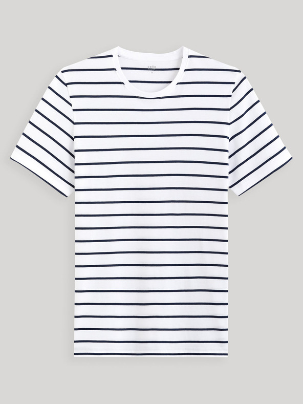 Celio Celio Gebaser bijela muška majica na pruge