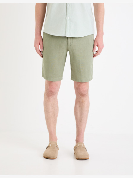 Celio Zelene muške lanene kratke hlače Celio Dolinusbm