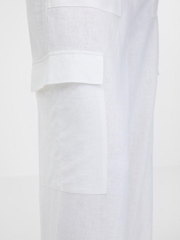 Orsay Bijele ženske široke hlače ORSAY