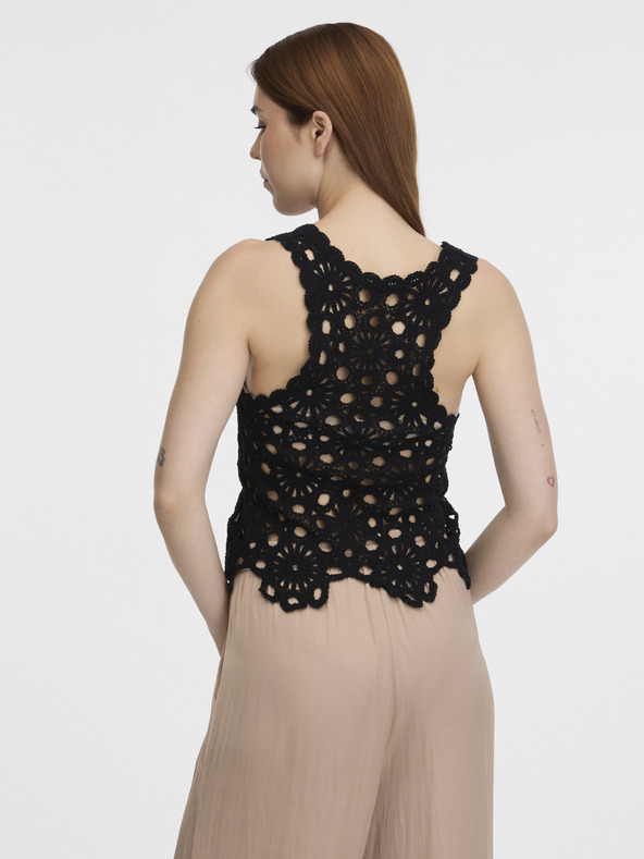 Orsay Crna ženska heklana majica ORSAY