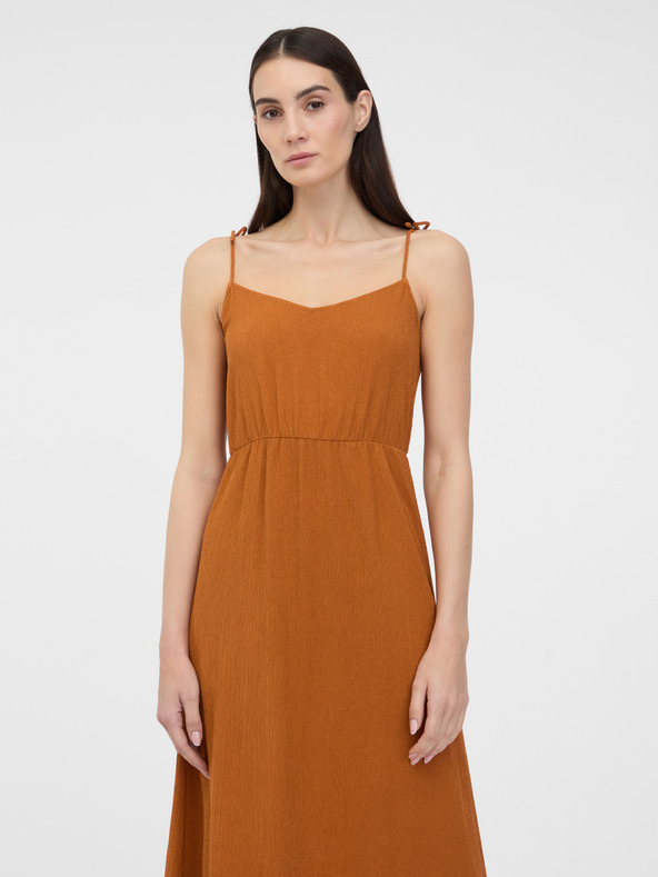 Orsay Smeđa ženska maxi haljina ORSAY