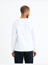 Celio Bijela muška majica dugih rukava Celio Fabeille2 regular