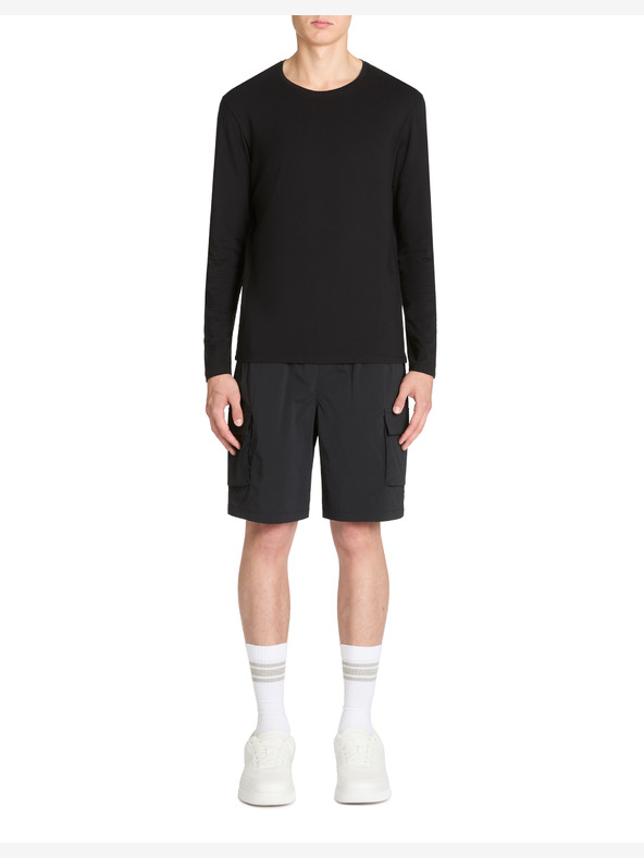 Celio Crna muška majica s dugim rukavima Celio Gehair