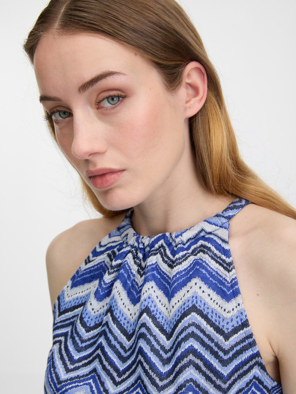 Orsay Plava ženska cvjetna majica na bretele ORSAY