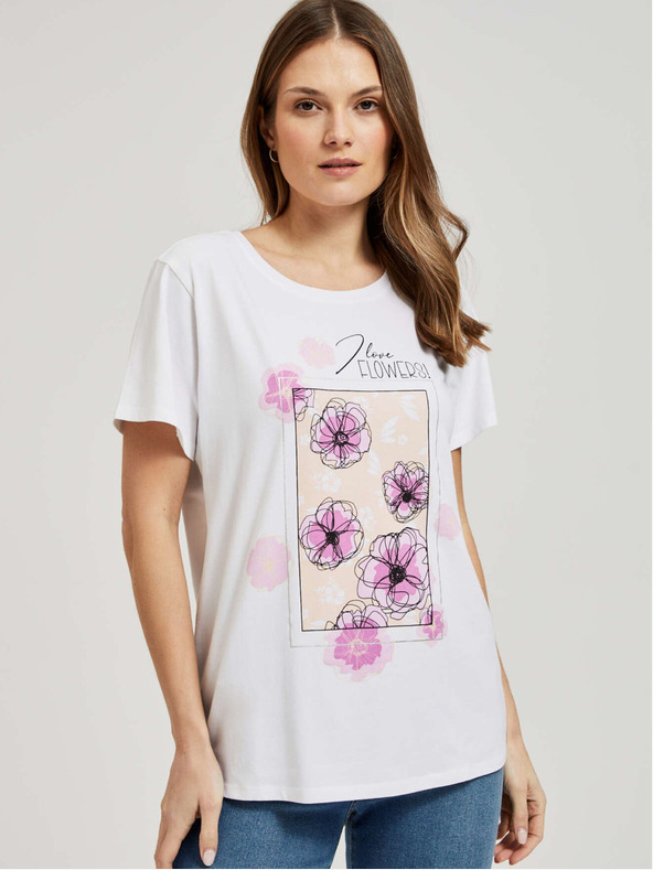 Moodo Ženska majica s printom Moodo cvijeća