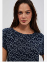 Moodo Moodo tamnoplava majica s uzorkom