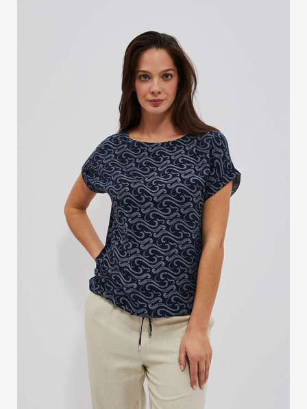 Moodo Moodo tamnoplava majica s uzorkom