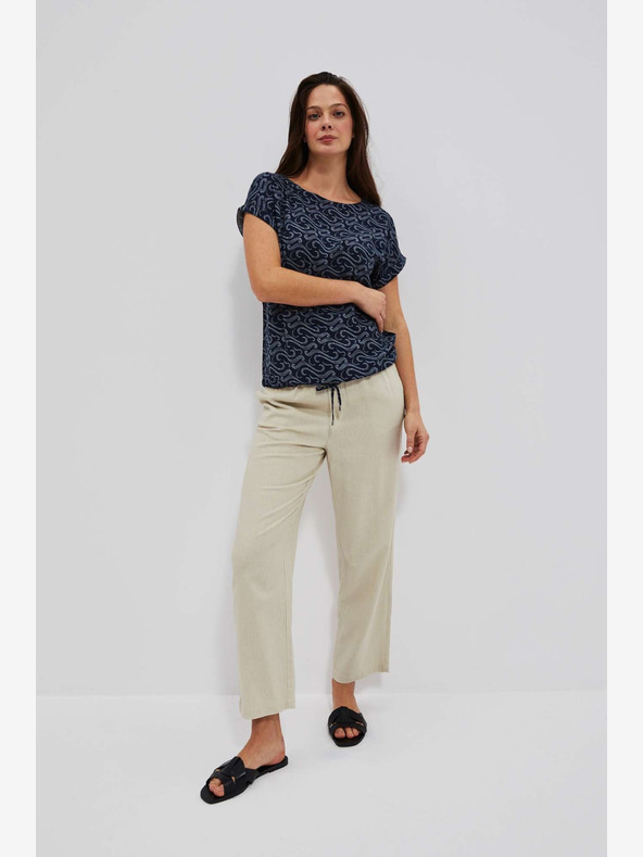 Moodo Moodo tamnoplava majica s uzorkom