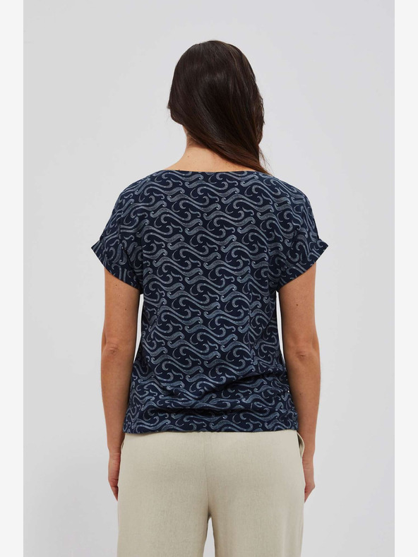 Moodo Moodo tamnoplava majica s uzorkom