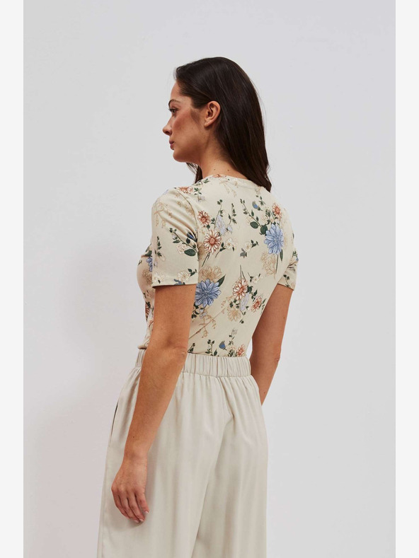 Moodo Bež majica s Moodo printom