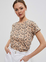 Moodo Bež ženska Moodo majica s uzorkom