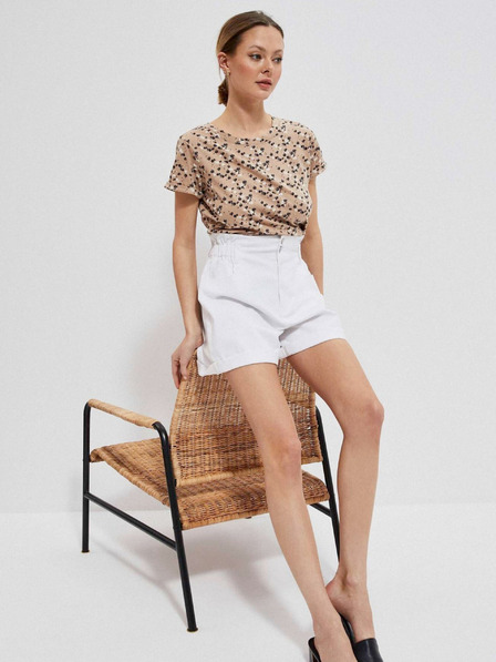 Moodo Bež ženska Moodo majica s uzorkom