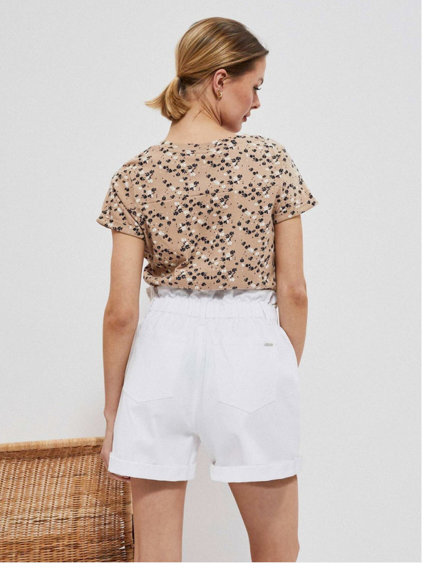 Moodo Bež ženska Moodo majica s uzorkom