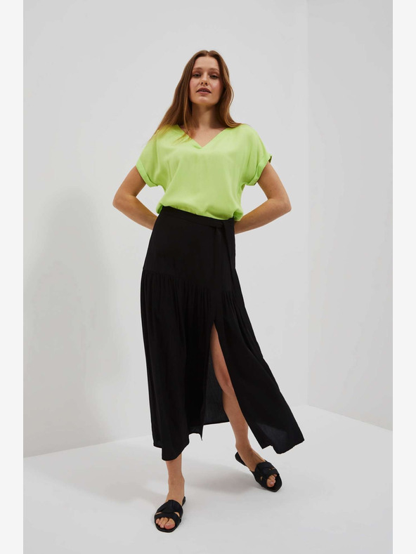 Moodo Moodo zelena majica s V izrezom