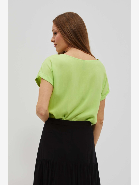 Moodo Moodo zelena majica s V izrezom