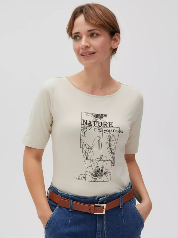 Moodo Moodo bež ženska majica