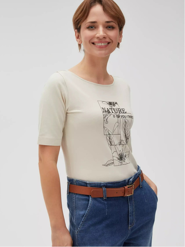 Moodo Moodo bež ženska majica