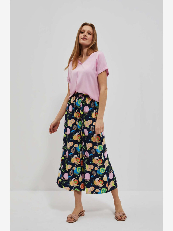 Moodo Moodo roza majica s V izrezom