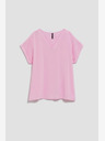 Moodo Moodo roza majica s V izrezom