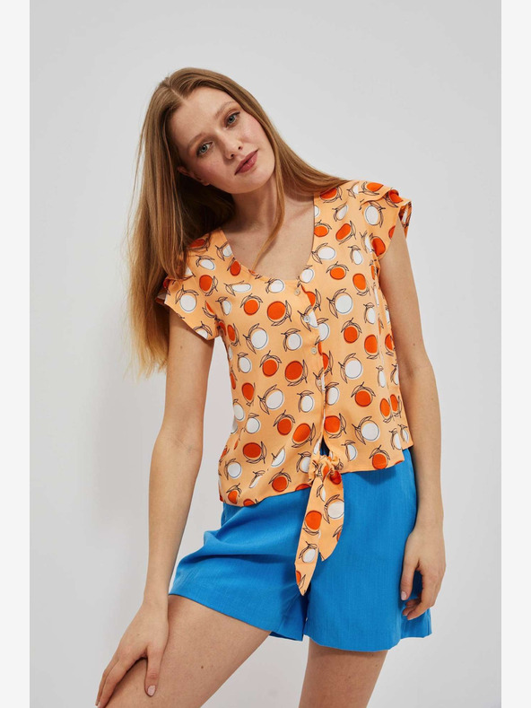 Moodo Narančasta Moodo majica s uzorkom