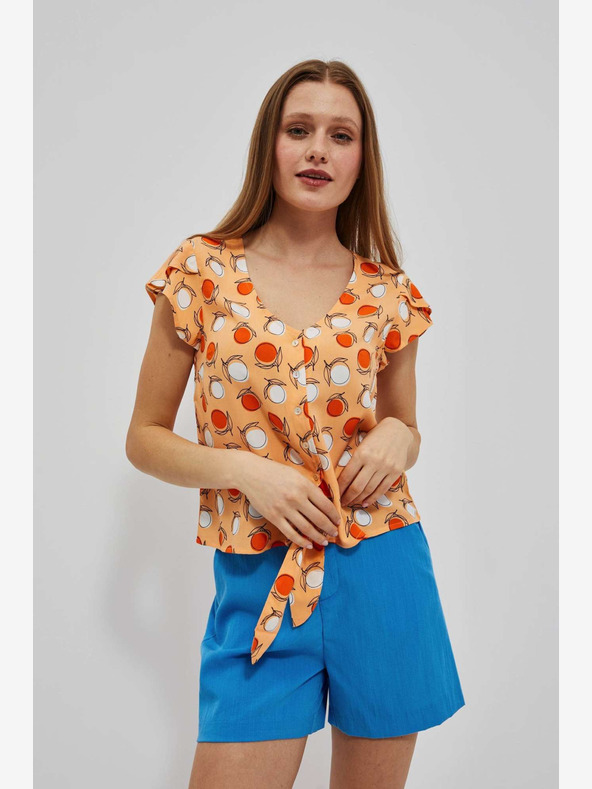 Moodo Narančasta Moodo majica s uzorkom