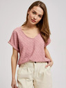Moodo Moodo majica kratkih rukava s ružičastim uzorkom