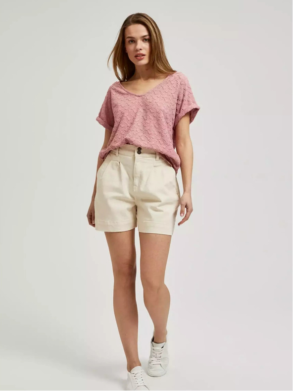 Moodo Moodo majica kratkih rukava s ružičastim uzorkom