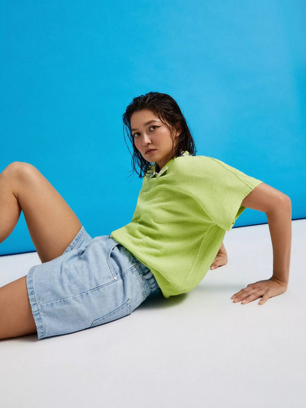 Moodo Moodo zelena majica s okruglim izrezom