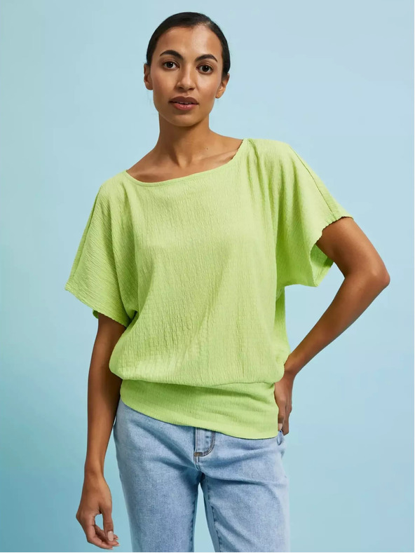 Moodo Moodo zelena majica s okruglim izrezom