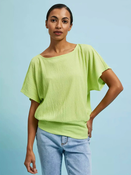 Moodo Moodo zelena majica s okruglim izrezom