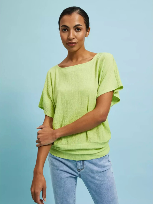 Moodo Moodo zelena majica s okruglim izrezom