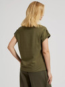 Moodo Moodo zelena majica kratkih rukava s džepovima i kratkim rukavima