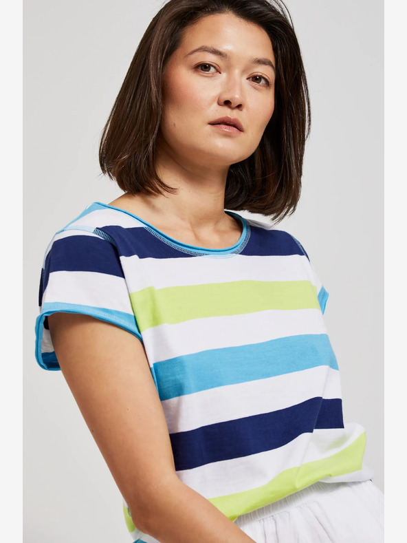 Moodo Bijelo-tirkizna Moodo majica