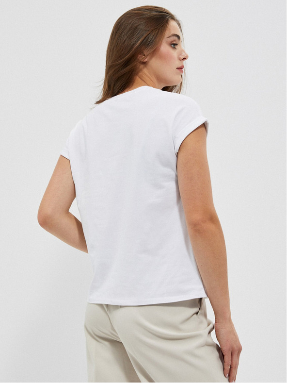 Moodo Bijela ženska majica s Moodo printom