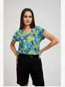 Moodo Moodo tirkizna majica s uzorkom