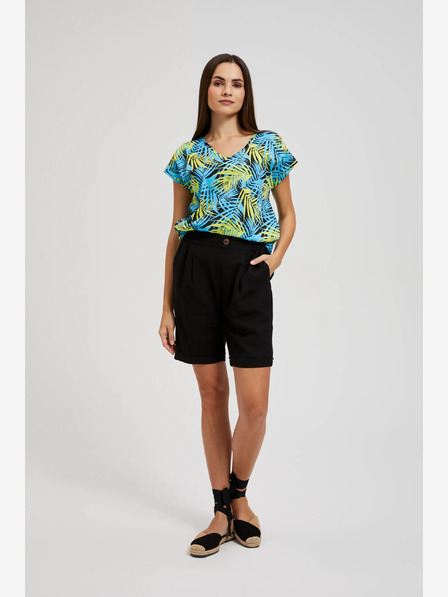 Moodo Moodo tirkizna majica s uzorkom