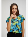 Moodo Moodo tirkizna majica s uzorkom