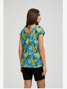 Moodo Moodo tirkizna majica s uzorkom