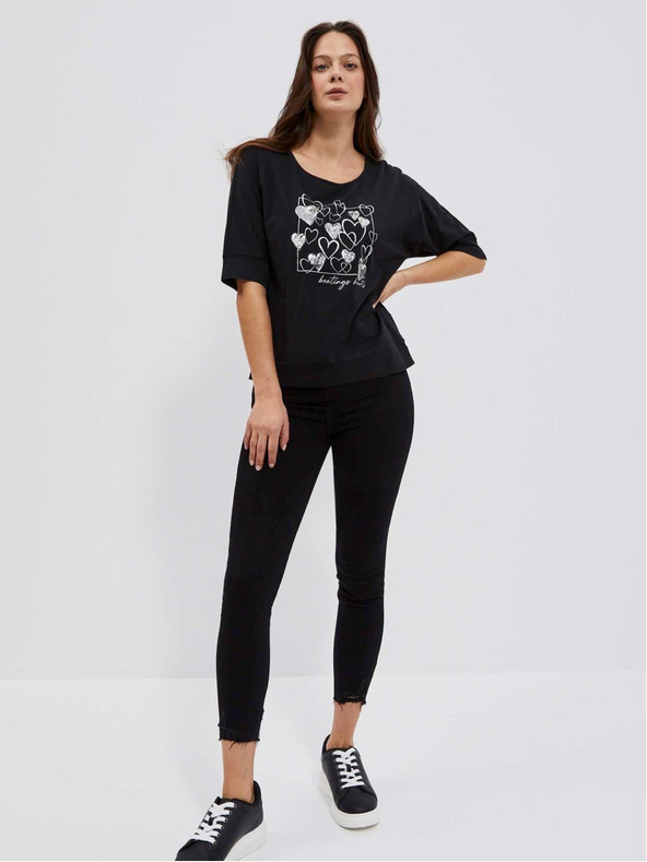 Moodo Crna ženska Moodo majica