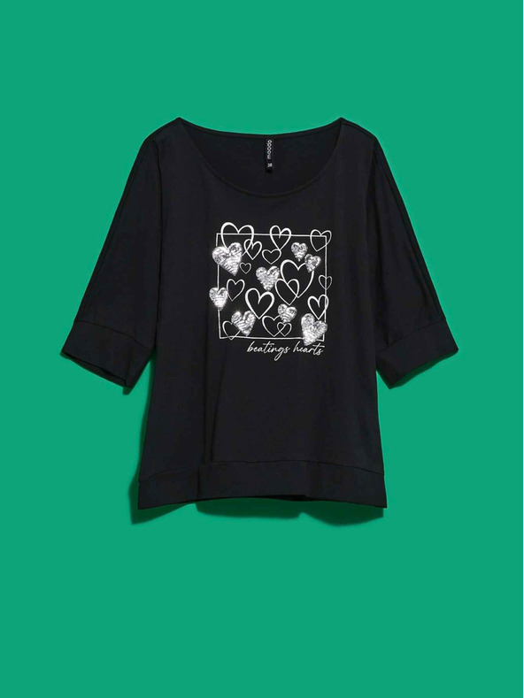 Moodo Crna ženska Moodo majica