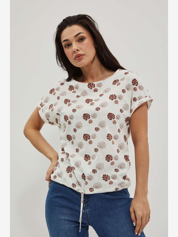 Moodo Moodo bijela majica s uzorkom