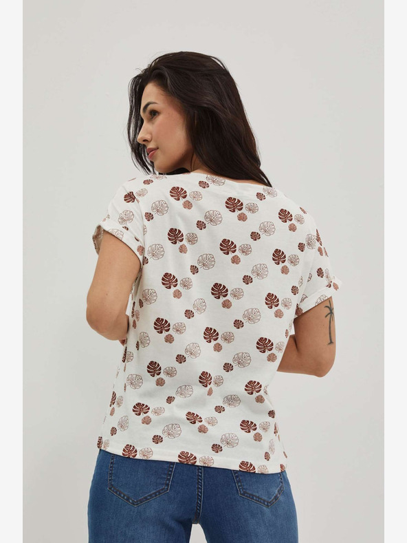 Moodo Moodo bijela majica s uzorkom