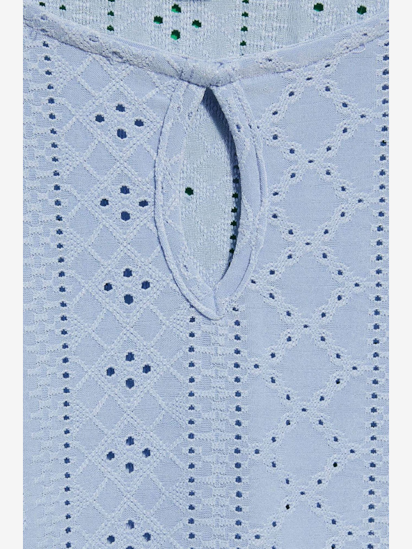 Moodo Svijetloplava majica kratkih rukava Moodo s ažurom