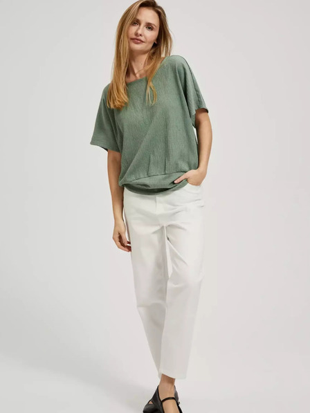 Moodo Moodo zelena majica s okruglim izrezom