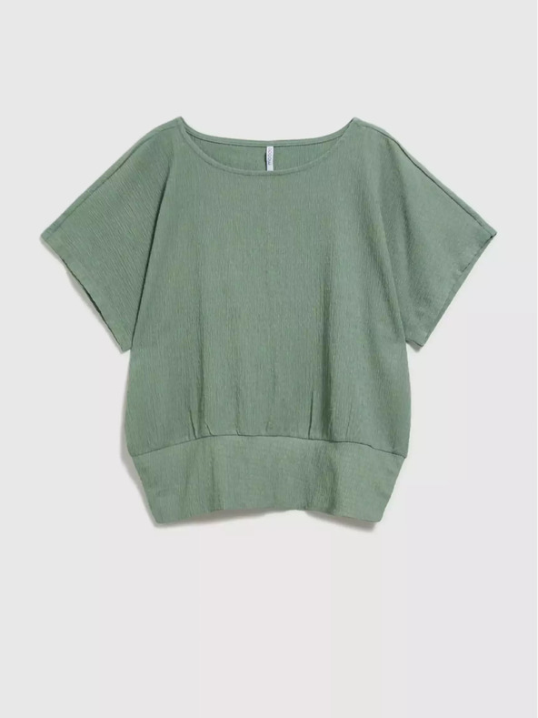 Moodo Moodo zelena majica s okruglim izrezom