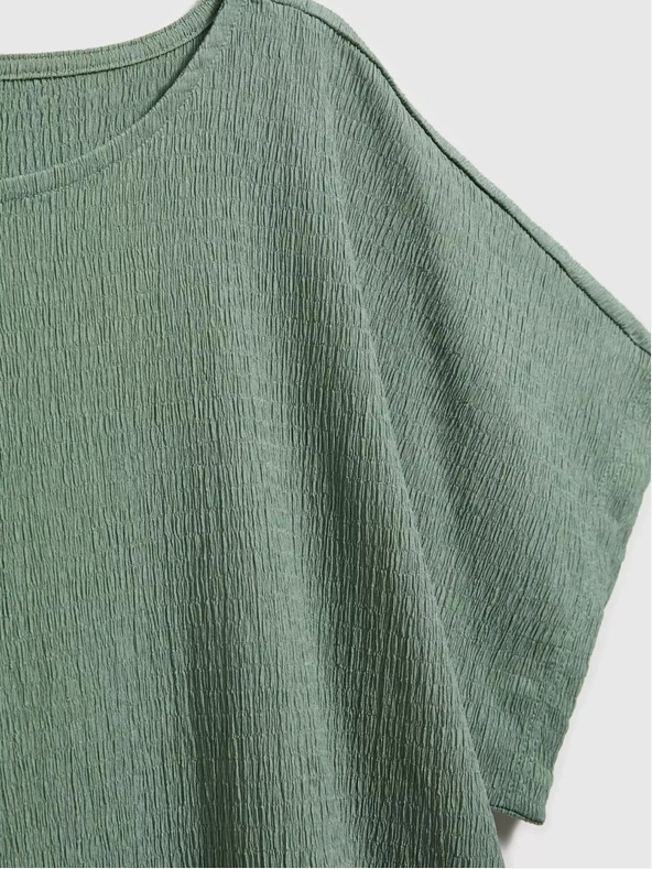 Moodo Moodo zelena majica s okruglim izrezom