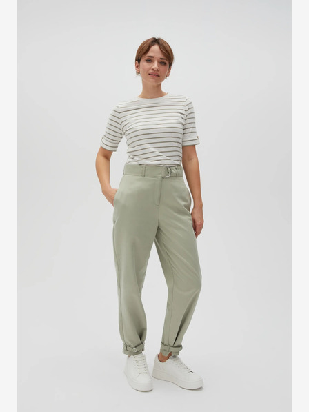 Moodo Zeleno-bijela ženska Moodo majica na pruge